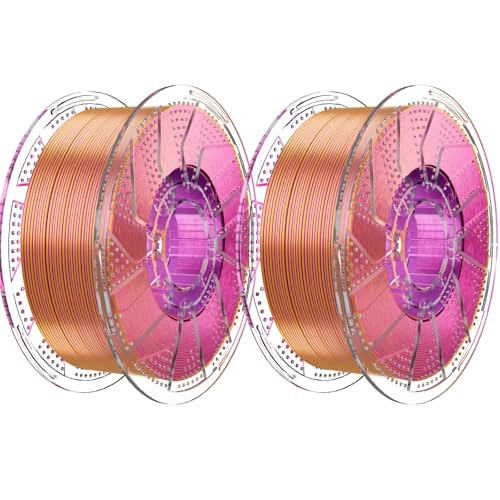 Two Spools of Tri/Dual Color Silk PLA 3D Printer Filament