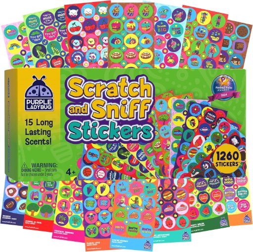 Purple Ladybug Mega Variety Pack of 1260 Scratch and Sniff Stickers