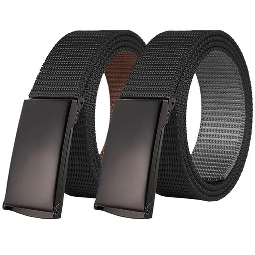 Two-Pack of Men's Heavy-Duty Nylon Ratchet Belts