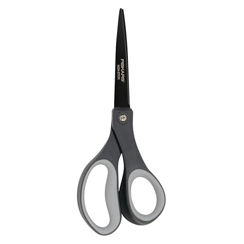 Fiskars 8" Comfort Grip Non-stick Titanium All Purpose Scissors