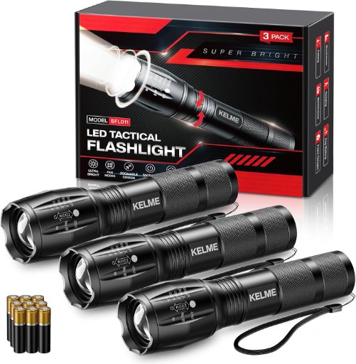 KELME 3 Pack High Lumen Flashlights