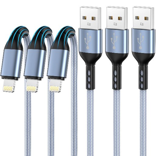 VODRAIS iPhone Charger 3pack 10FT