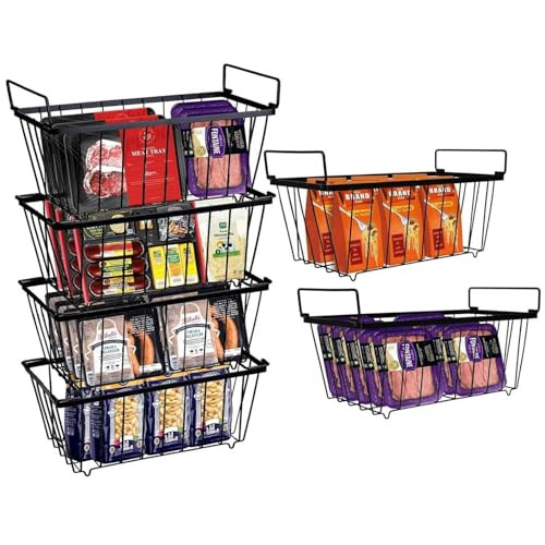 6 Pack of Freezer Organizational Bins