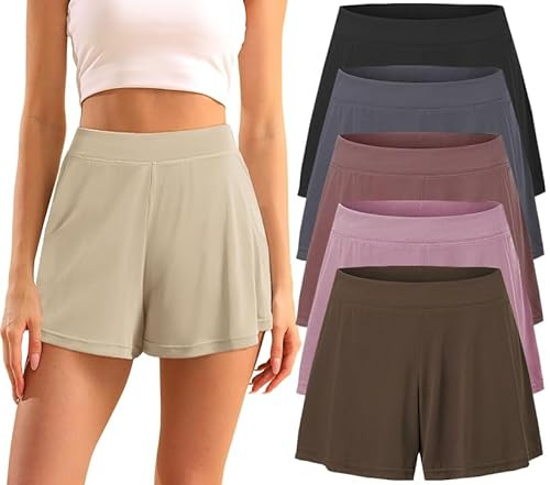 5 Pack Modal Soft Lounge Shorts