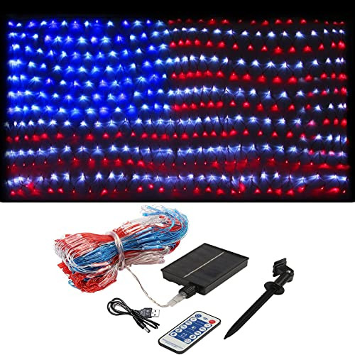 XTF2015 Solar American Flag Lights