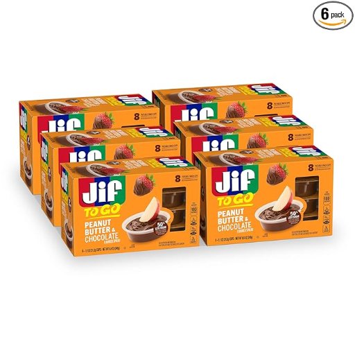 Jif Peanut Butter & Chocolate To Go, Pack of 6