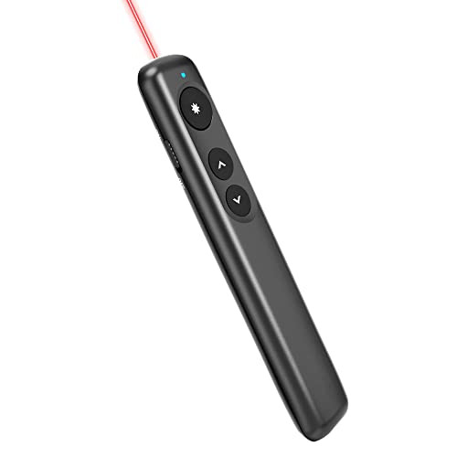 Amazon Basics Wireless Presenter, Red Laser, 2.4GHz, Battery Operated