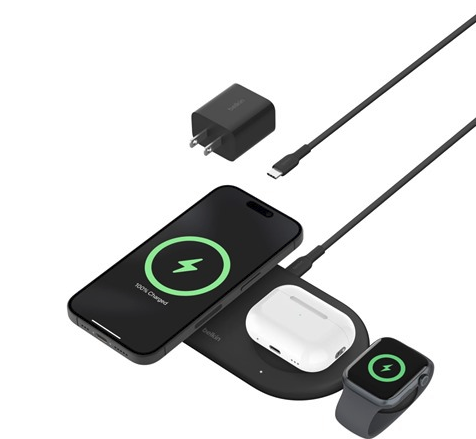 Belkin 3-in-1 MagSafe-Compatible Wireless Fast Charging Pad Station