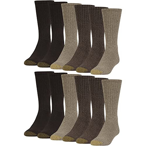 GOLDTOE 12-Pairs Men's Harrington Crew Socks