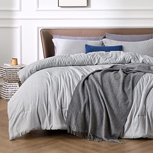 Bedsure 3 PC Grey Queen Comforter Set