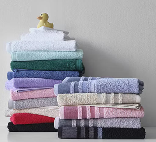 Home Expressions Solid & Stripe Bath Towel Sets