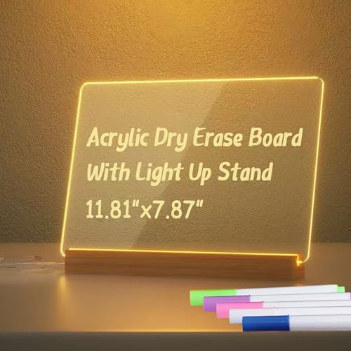 LED Dry Erase Note Board with Colors