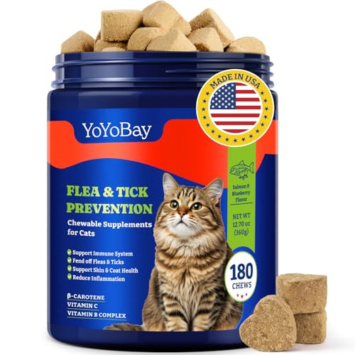 YoYoBay Flea Treatment for Cats Chews, 180 Chews