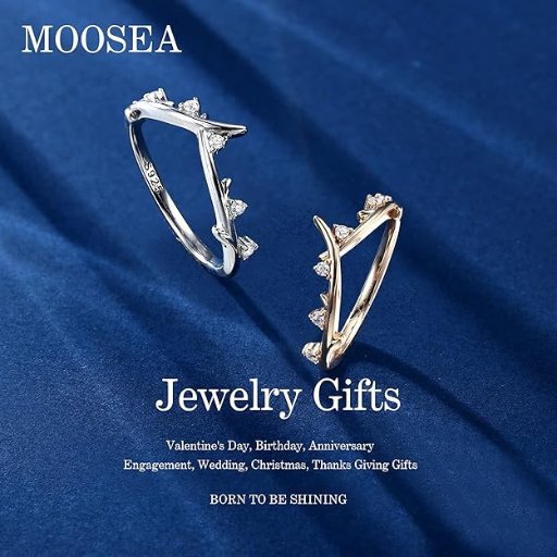 MOOSEA Wedding Band