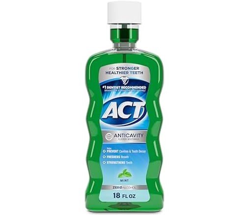 ACT Anticavity Fluoride Mouthwash with Zero Alcohol, 18 Fl. Oz.