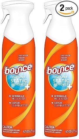 Bounce 3 in 1 Instant Anti Static Spray & Wrinkle Release (2-Pack)