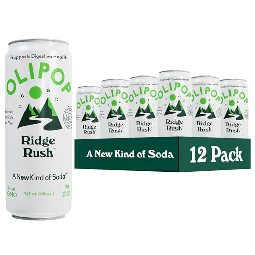 OLIPOP Sparkling Prebiotic Soda Cans, 12 Pack, 12 Oz.