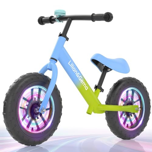 Balance Bike for Toddlers W/LED Lights
