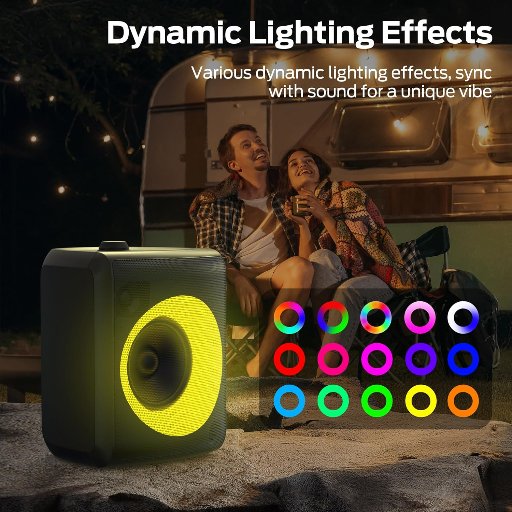 Monster Musicbox Bluetooth Speaker W/RGB Lighting & 12H Playtime