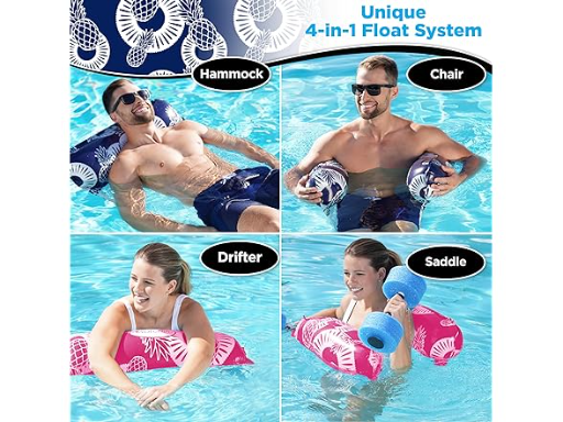 Aqua LEISURE Waterlife 4-in-1 Pool Hammock 2-Pack