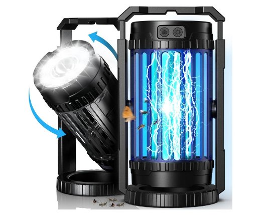 Evolpol 5000mAh Rechargeable 4 in 1 Electric Mosquito Zapper W/LED Light