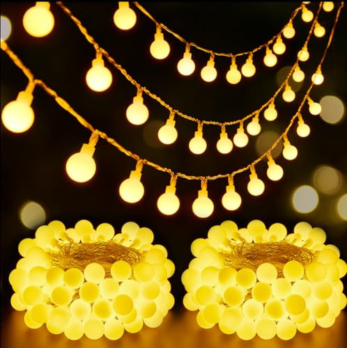2 Pack 100 LED Globe String Lights 