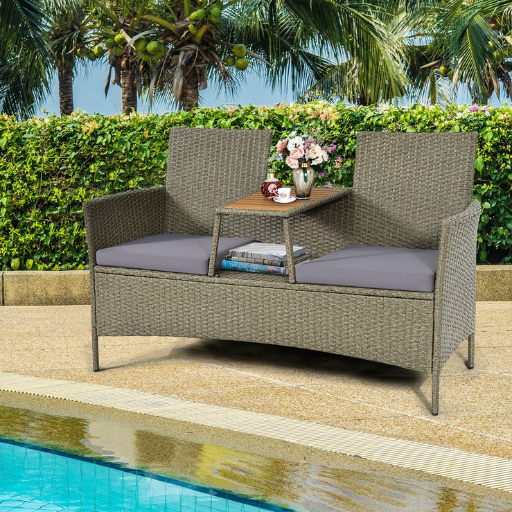 Patio Rattan Conversation Furniture Set