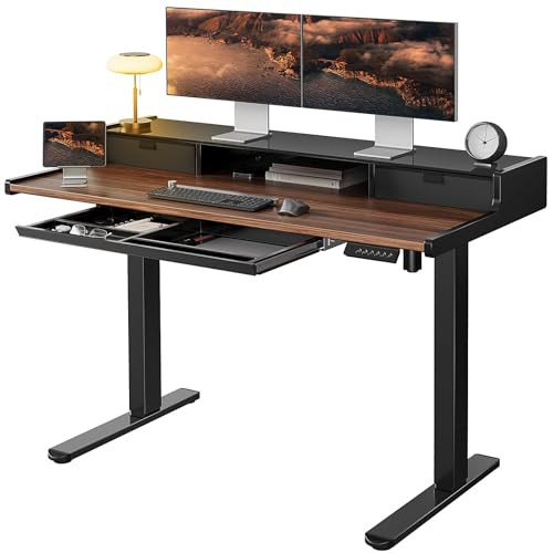 Marsail Electric Standing Desk with Drawers