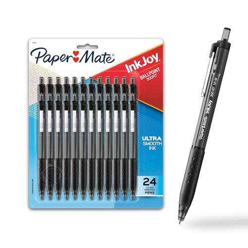 Paper Mate InkJoy 300RT Retractable Ballpoint Pens, Medium Point, Black Ink, 24-Count