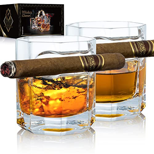 YouYah Cigar Whiskey Glasses, 8.5 Oz.