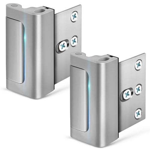 2-Pack EverPlus Home Security Door Reinforcement Lock (Silver)