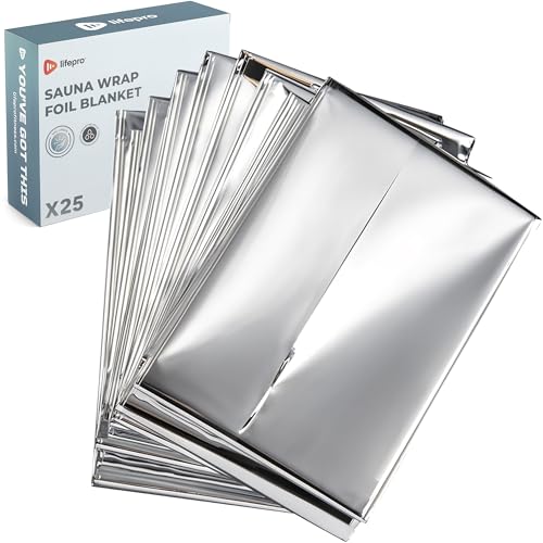 LifePro Sauna Wrap Foil Blanket 25-Count 63" x 82.5"