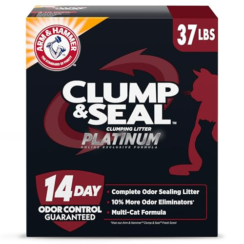 Arm & Hammer Clump & Seal Platinum Multi-Cat Complete Odor Sealing Clumping Cat Litter