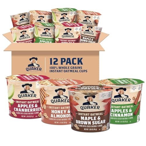 Quaker Instant Oatmeal Express Cups Variety Pack of 12