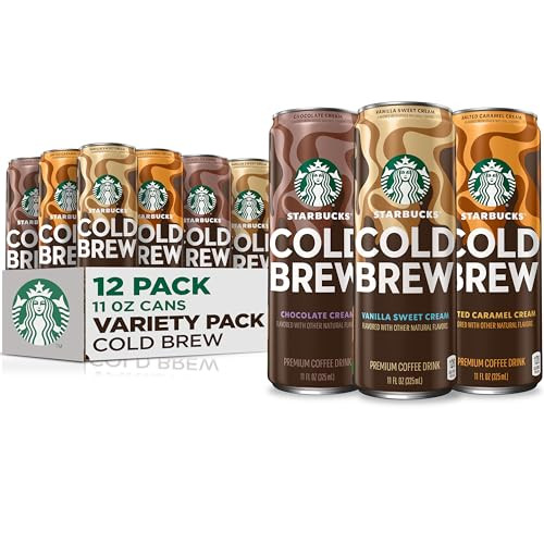 Starbucks Cold Brew Coffee Cans Variety Pack, 12-Pack, 11 Fl. Oz. Cans