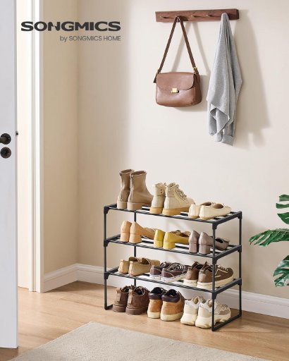 SONGMICS 3-Tier Shoe Organizer