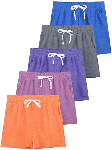 Girls Athletic Shorts 5-Pack