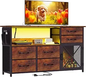 Dresser for Bedroom with LED Lights