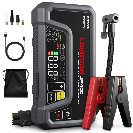 LOKITHOR JP400 Jump Starter with Air Compressor