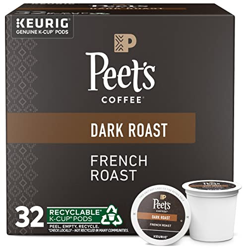Peet’s Coffee Dark Roast Keurig K-Cup Pods – French Roast 32 Count