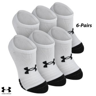 6-Pairs Youth Under Armour Performance Tech No Show Socks