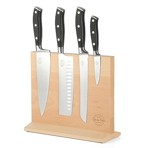 Sur La Table 5 Piece German Steel Knife Set w/ Magnetic Block