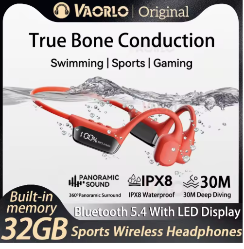 True Waterproof Bluetooth 5.4 Bone Conduction Headphone