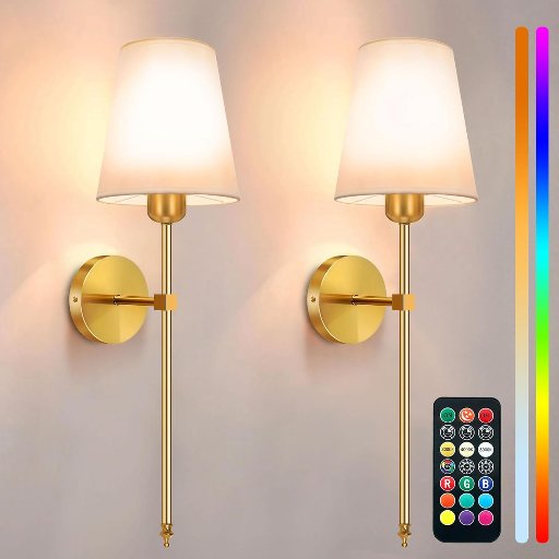 Battery Operated Wall Sconces Set of 2