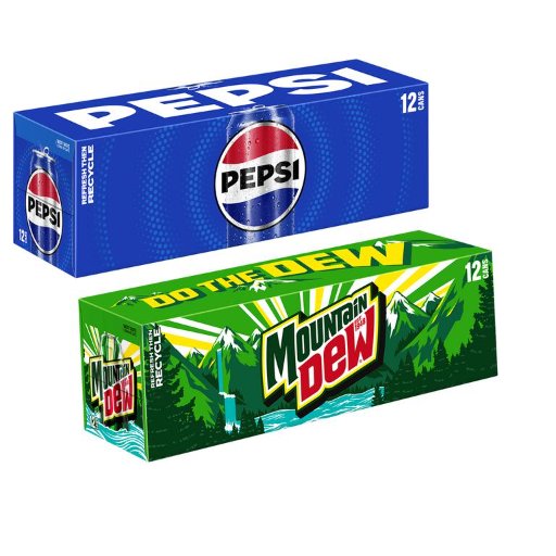 Pepsi or Mountain Dew 12-Pack