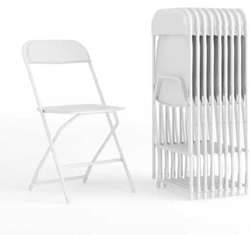 Hercules Heavy-Duty Plastic Folding Chairs (Set of 10)