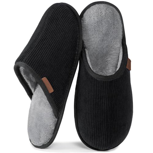 Men’s Corduroy Memory Foam Slippers