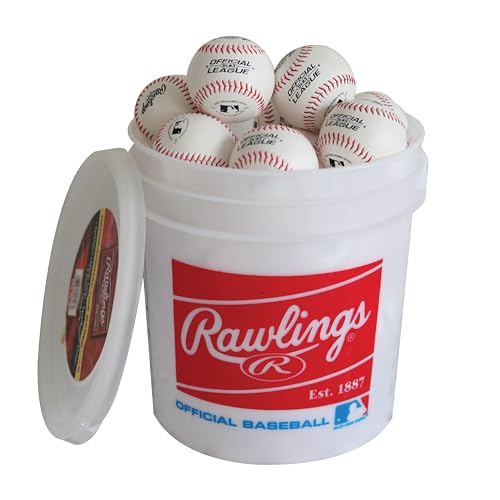 Rawlings Official League Recreational Use Practice Baseballs (Youth/8U, 24-Count Bucket)