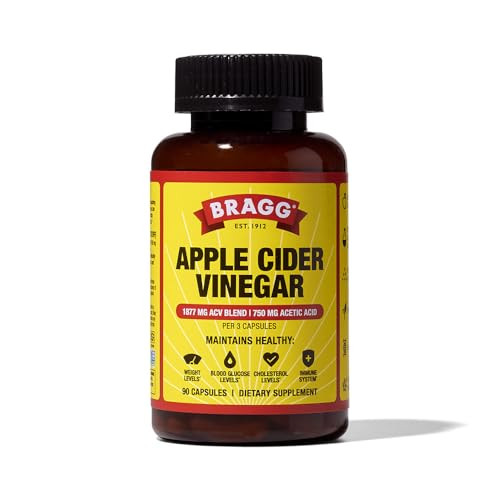 Bragg Apple Cider Vinegar Capsules W/Vitamin D and Zinc, 90 Count