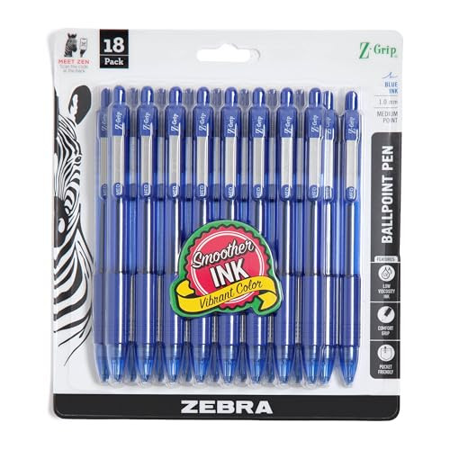 Zebra Pen Z-Grip Retractable Ballpoint Pen 18-Pack